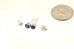 14k white gold 4mm round blue sapphire bezel stud earrings .56ctw estate