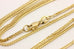 14k yellow gold pave wheat chain necklace lobster 20 inch 1mm 2.54g new