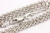 14k white gold diamond cut rolo chain necklace lobster 16 inch 1.1mm 2.25g new