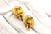 18k yellow gold 15.92g citrine earrings pierced omega back Eve Alfille estate