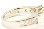 FINER J Platinum diamond semimount engagement ring size 6 9.9g estate