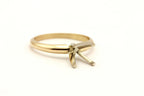 14k yellow gold 7mm round engagement ring solitaire setting 2.35g size 6.5 2.5mm