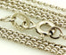14k white gold oval diamond cut rolo 16" 0.65mm chain spring ring 1.33g Italy