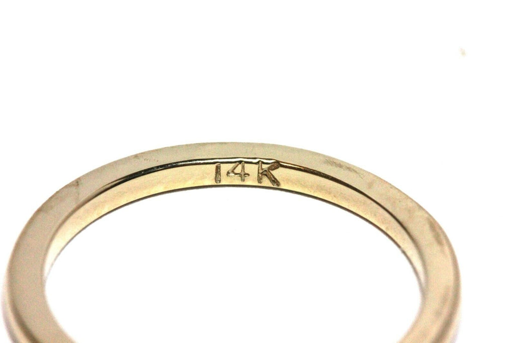 14k yellow gold 1.45mmx1.75mm wedding band ring size 6 1.82g new