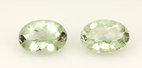 14x10mm oval green amethyst 10.54ctw matched pair (2pcs) loose gemstones new