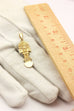 PERU 18k yellow gold Inca charm double sided 1.5 inch 3.98g vintage estate