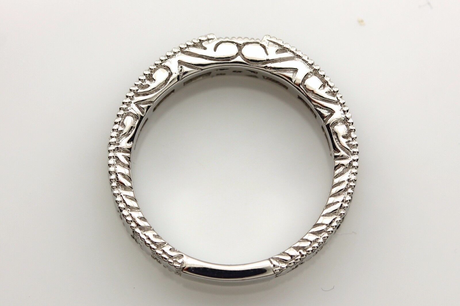 14k white gold engagement ring semi mount princess straight baguette diamonds