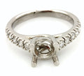 Platinum diamond cathedral engagement ring semi mount criss cross 1ct center NEW