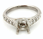 Platinum diamond cathedral engagement ring semi mount criss cross 1ct center NEW