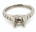 Platinum diamond cathedral engagement ring semi mount criss cross 1ct center NEW