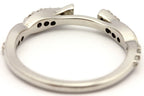 platinum 0.13ctw round diamond engagement ring setting no head 3.78g size 6 new