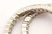 14k white gold 0.97ctw diamond inside outside hoop earrings 1 inch 5.02g new