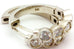 14k white gold 1.85ctw natural diamond hoop huggie earrings 0.75 inch 8.30g new