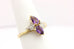 14k yellow gold purple amethyst diamond vintage ring size 6 2.42g estate 0.76ctw