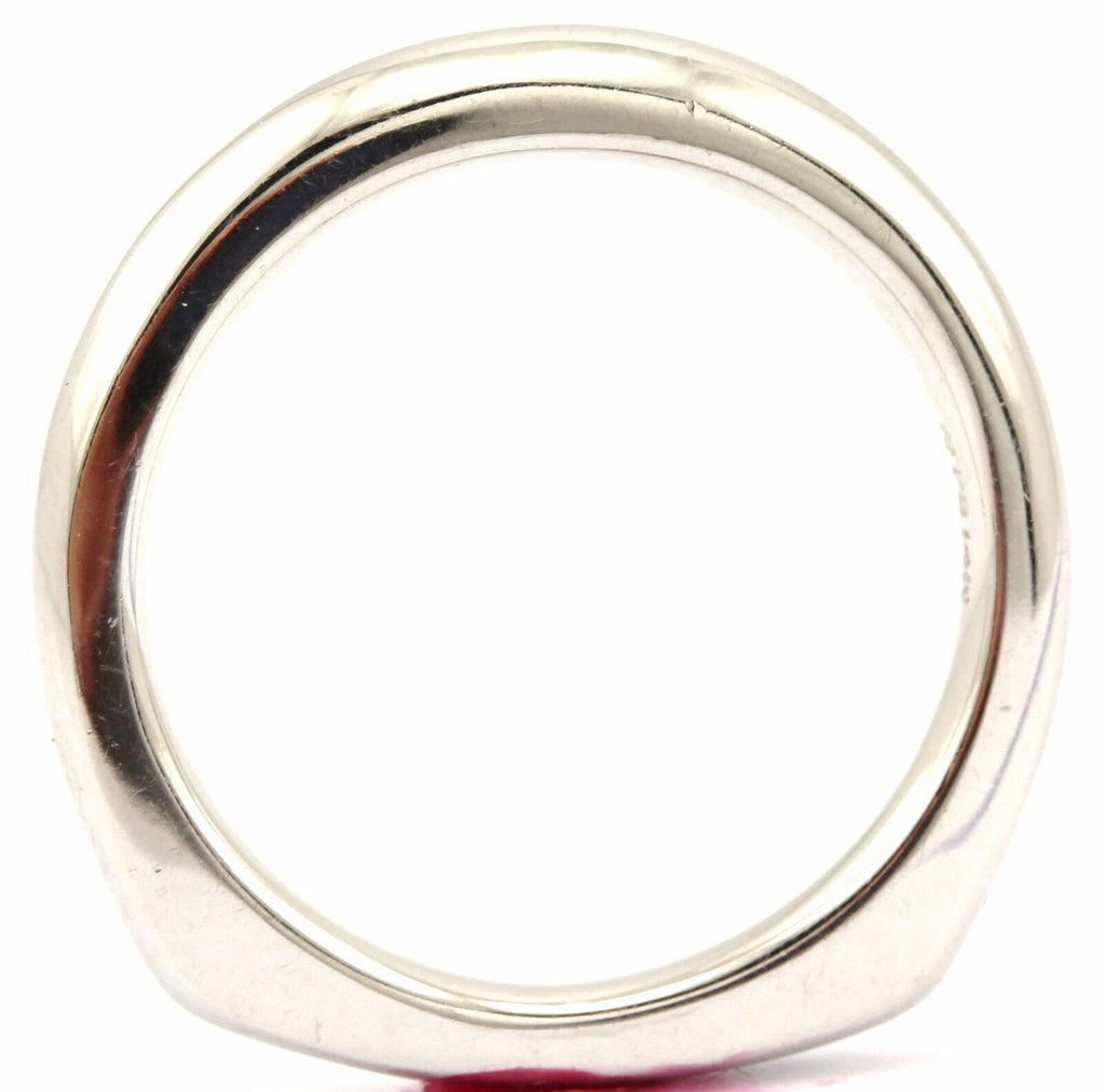 Women's 14k white gold size 7 square bottom wedding band 3.3mm comfort ring 4.95grams