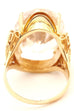 18k yellow gold 30ct glass oval rose cut solitaire ring size 6.25 8.85g Art Deco