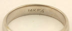 New 14k white gold Men's 4mm wedding band size 9 ring high polish low dome 4.17g