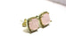 costume fashion rose quartz CZ stud halo earrings new 3.5g