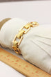 750 QR-VI 18k gold two tone bracelet 7.5 inch 15mm 25.83g vintage estate