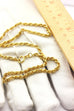 18k yellow gold rope chain necklace 14k spring ring 16 inch 3.3mm 6.79g vintage