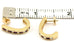 14k yellow gold round diamond amethyst 0.72ctw half-hoop huggie earrings estate