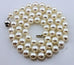 14k white gold 18" 5.5-7mm round Akoya cultured pearl strand necklace estate