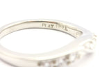platinum 0.35ctw natural diamond twist wedding band size 6.25 3mm 5.43g new