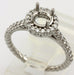 Platinum 1ct round diamond 0.34ctw halo twist band engagement ring semimount NEW