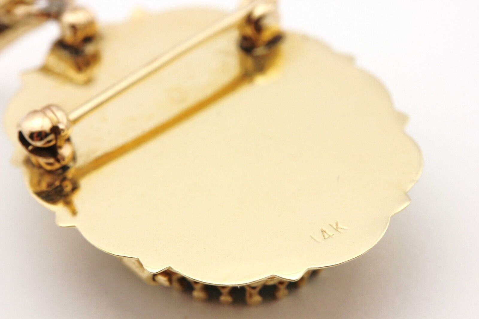 14k yellow gold Moses 10 Commandments locket slide pendant 2 inch 9.30g vintage