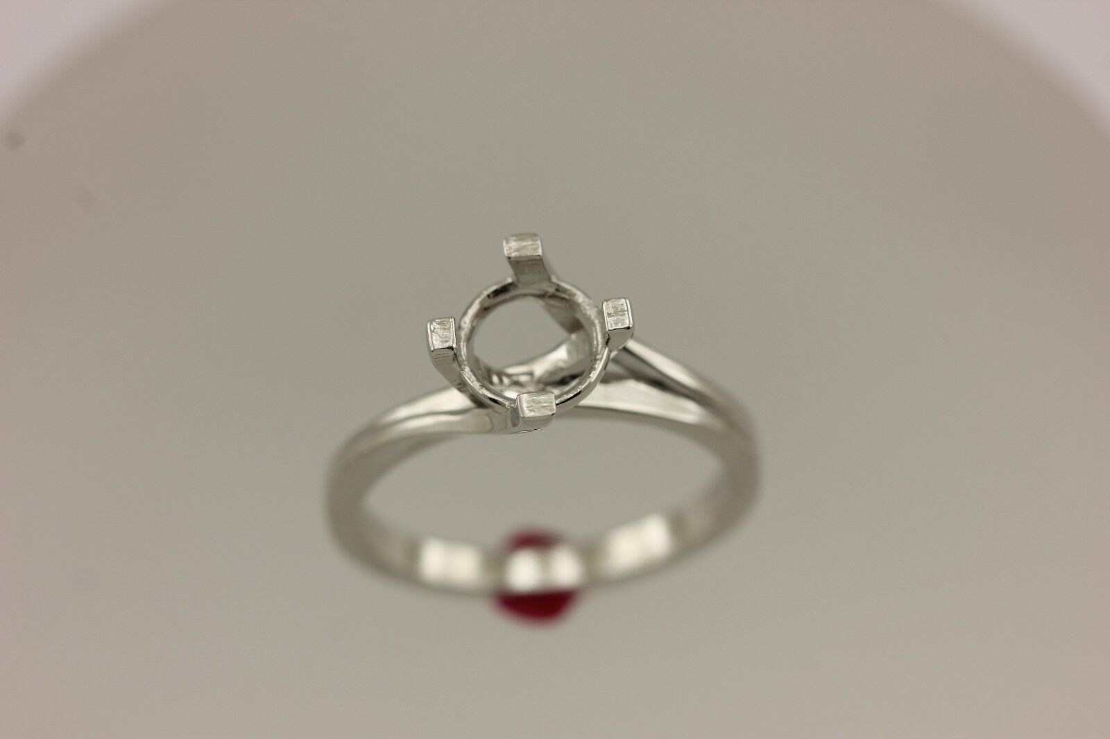 Platinum 1ct 6.5mm round solitaire engagement ring setting criss cross twist NEW