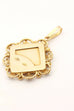 750 A53 18k yellow gold Virgin Mary stars pendant 1.5 inch 5.78g vintage estate