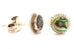 sterling silver 4.5mm abalone shell stud earrings 0.79g estate vintage