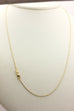 14k gold two tone razo chain necklace lobster 18 inch 0.9mm 2.54g new