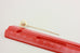 10k yellow gold 6mm pearl 2.5 inch stick pin estate vintage 1.3g