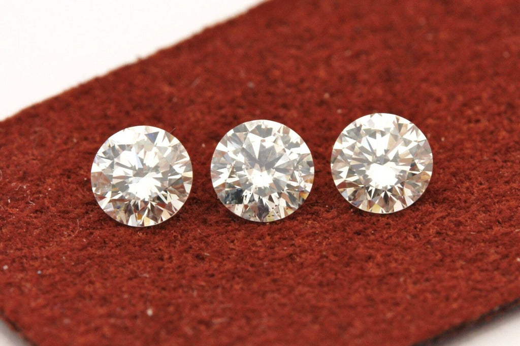 natural diamond parcel lot of 3 0.61ctw round brilliant 3.75-3.80mm G-I SI2-I1