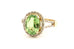 14k yellow gold mint green tsavorite garnet diamond halo ring size 6.75 3.62g