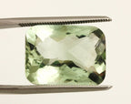 green quartz amethyst 10.69 carat cushion loose gemstone large 16 x 12 mm new