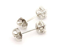 platinum 1.04ctw round brilliant diamond solitaire stud earrings 1.4g
