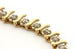 14k yellow gold 0.69ctw diamond S link tennis bracelet 7.25 inch 4.5mm 5.99g