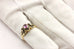 10k yellow gold pink sapphire diamond class ring 1984 size 6.25 estate vintage