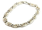 925 sterling silver 8 inch 8mm florentine rosette chain bracelet lobster 23.81g
