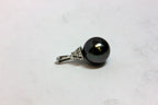 14k white gold 8.75mm round Tahitian black pearl diamond pendant new 1.31g
