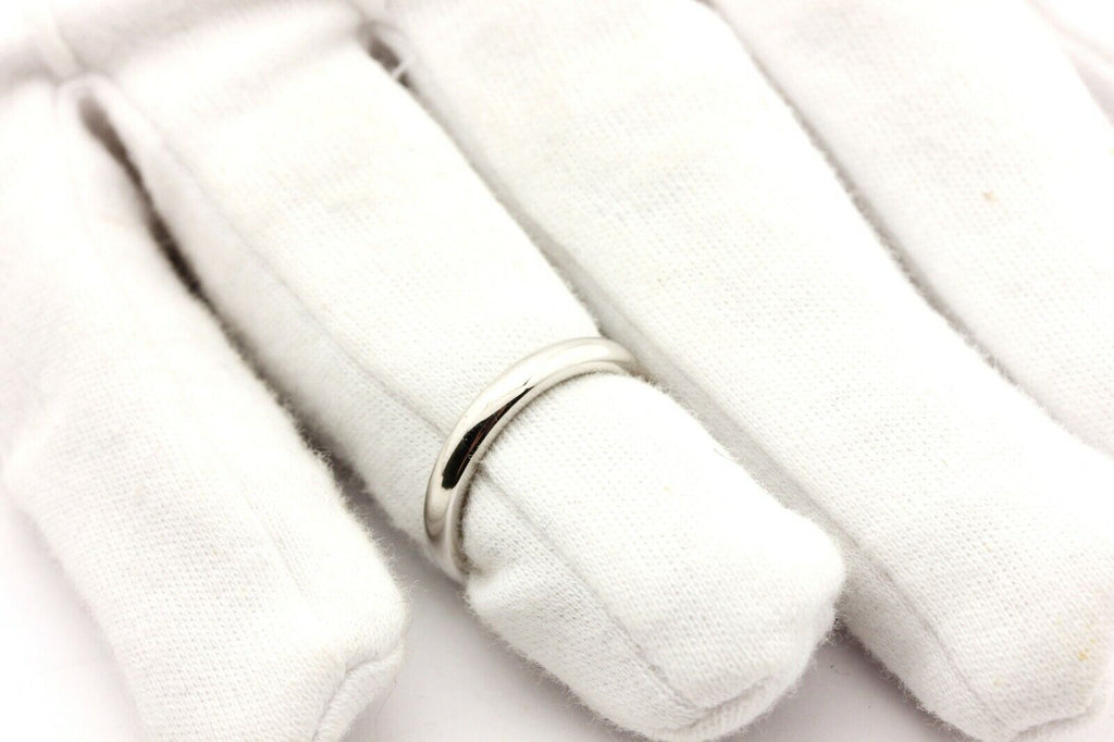 14k white gold 3mm wedding band ring size 6.5 new 4.29g