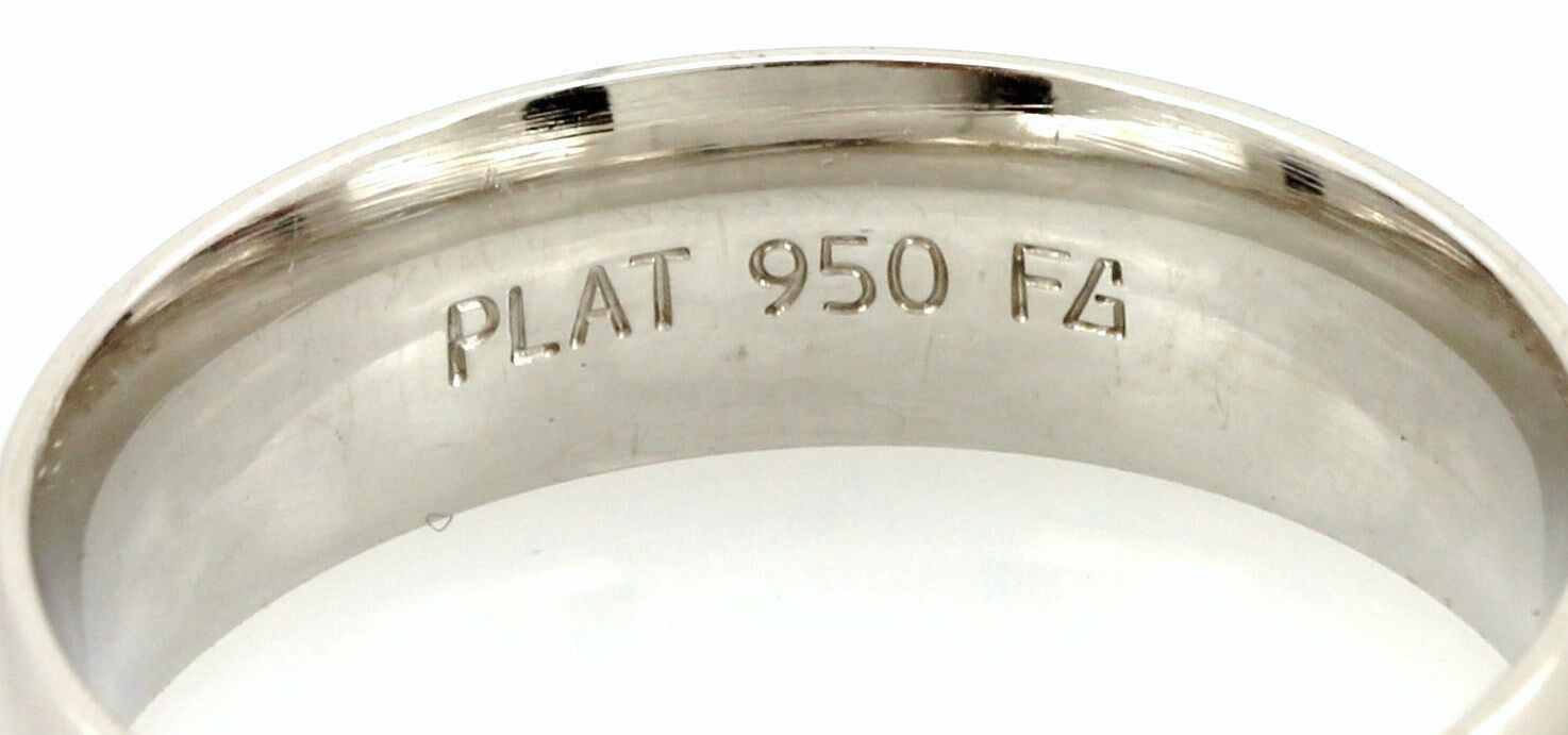Platinum Men's wedding band 6mm size 8 comfort fit 11.86g domed polish ring NEW