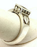 Custom sterling silver platinum man's square ring mount setting size 10.5 9.29g