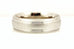 14kw gold Men's comfort fit wedding band ring 2 shiny lines 6mm 7.97gr size 8