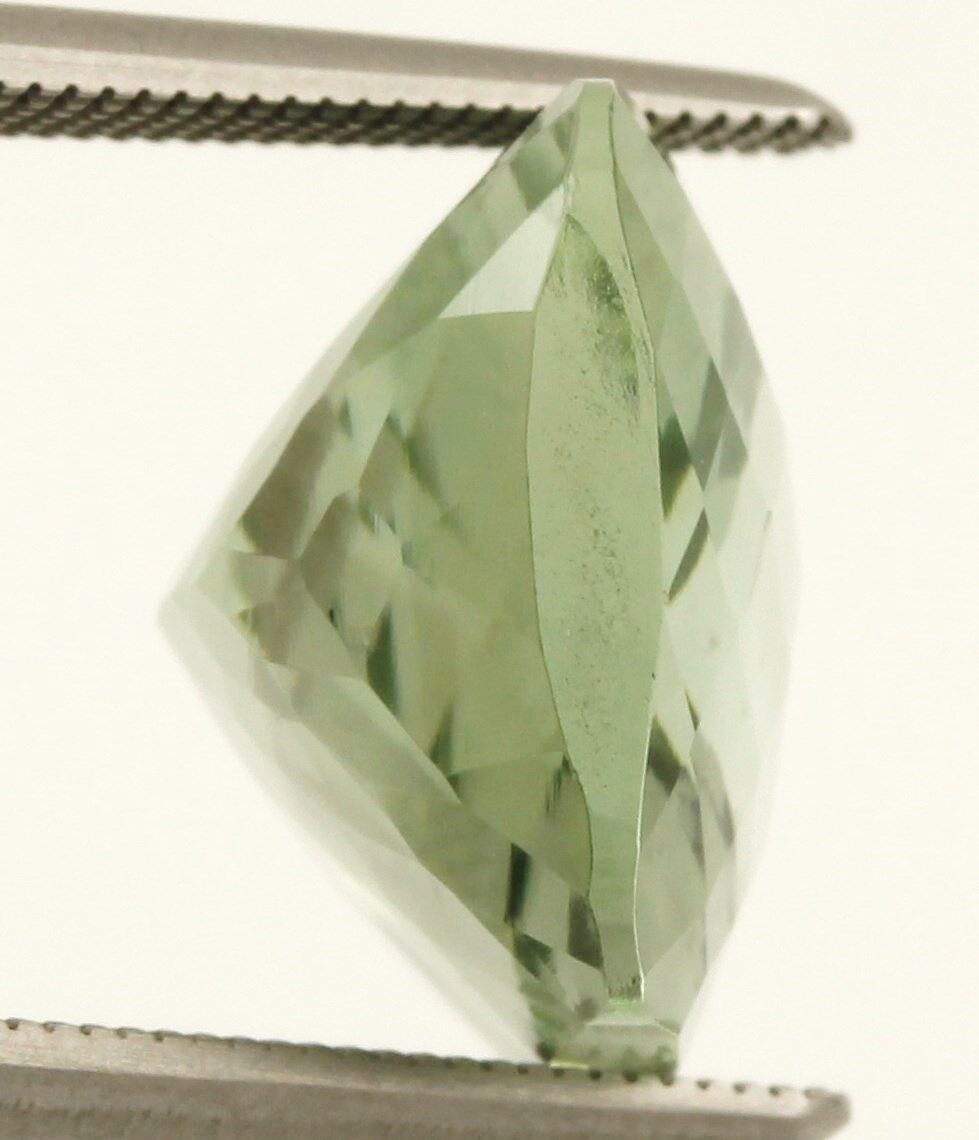 green quartz amethyst 10.69 carat cushion loose gemstone large 16 x 12 mm new