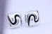 925 sterling silver dulce mexico clip on earrings modernist 1 inch 27.97g estate
