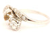PEACOCK 14k white gold three stone diamond semi mount ring size 5.75 3.68g