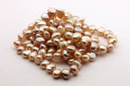 freshwater pearl strand necklace 34 inch pink baroque shapes 7-7.5mm 42.8g